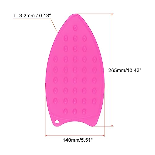 HARFINGTON Silicone Iron Rest Pad, Multipurpose Iron Hot Resistant Mat Iron Rest Plate for Ironing Board Hot Heat Resistant Steam Compact Mat, Fuchsia - color: Fuchsia