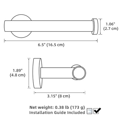 APLusee Toilet Paper Holder for Restroom, Gunmetal Gray, Wall Mounted - color: Gun Gray