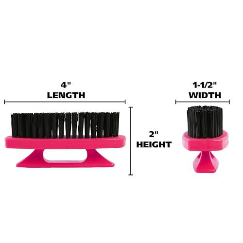 GreatNeck Nail Brush, 6 Pack Nail and Hand Scrub Brush Set, Stiff Bristles, Comfortable Scrubber Grip, Salon or Construction Quality, Gift For DIYer or Nail Techs - color: Pink