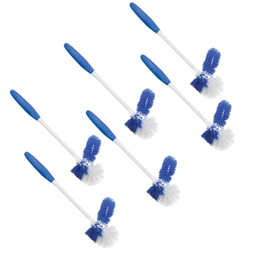 LOLA Classic Toilet Brush w/Under-The-Rim Scrubber, 6 Pack - size: 6 Pack, style: Toilet Brush w/Under Rim
