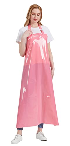 Nanxson TPU Waterproof Apron Lightweight Work Apron with Adjustable Buckle - color: Pink