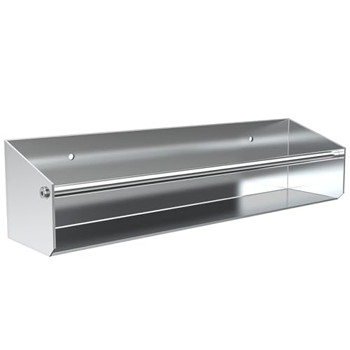 Silver Aluminum Wall Mount Spray Can Storage Rack - color: Silver