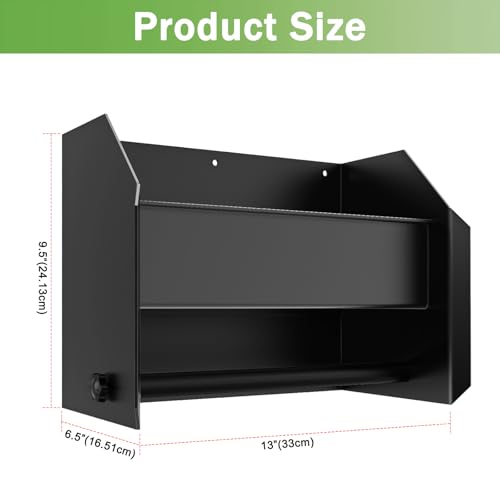 woiron Aluminum Hand Cleaning Station Organizer Bracket (Black) - color: Black