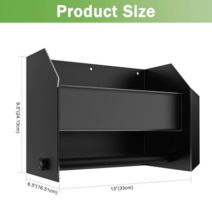 woiron Aluminum Hand Cleaning Station Organizer Bracket (Black) - color: Black