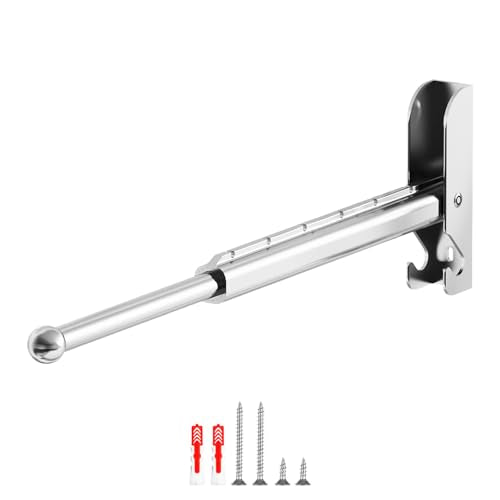 BaiNong Pull Out Wall Mounted Clothes Drying Rack Silver 13" Foldable - color: 13"silver
