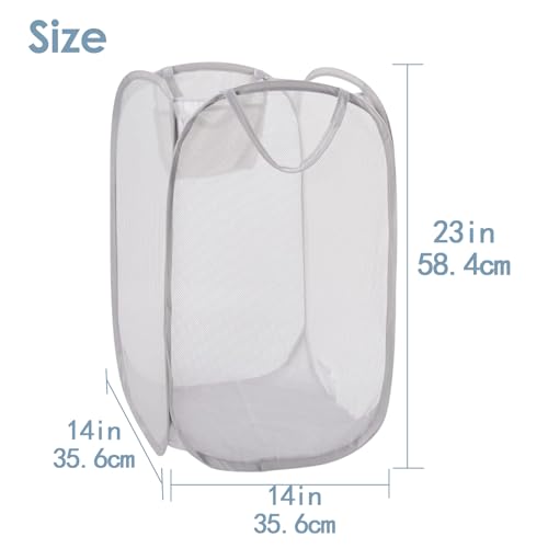 Foldable Pop Up Laundry Hamper,Dual-Use Laundry Basket