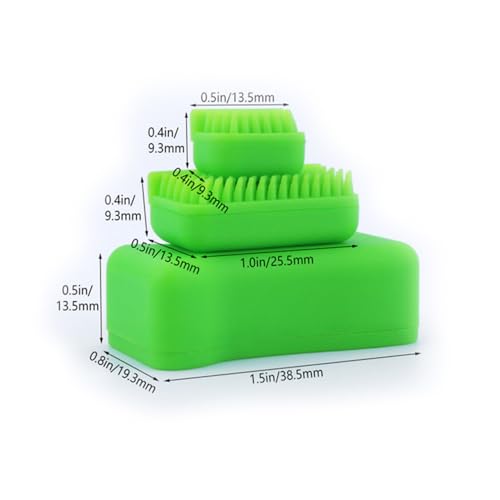 Green Piece Magnetic Glass Cleaner - Green Silicone Scrubber - 3 Sizes - color: Green