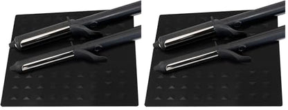 Colortrak Heat-Resistant Styling Station Mat, 9" x 11", Black, 2 Pack - size: 9x11 Inch (Pack of 2)