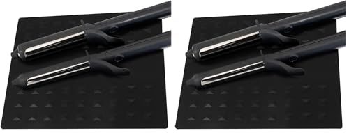 Colortrak Heat-Resistant Styling Station Mat, 9" x 11", Black, 2 Pack - size: 9x11 Inch (Pack of 2)