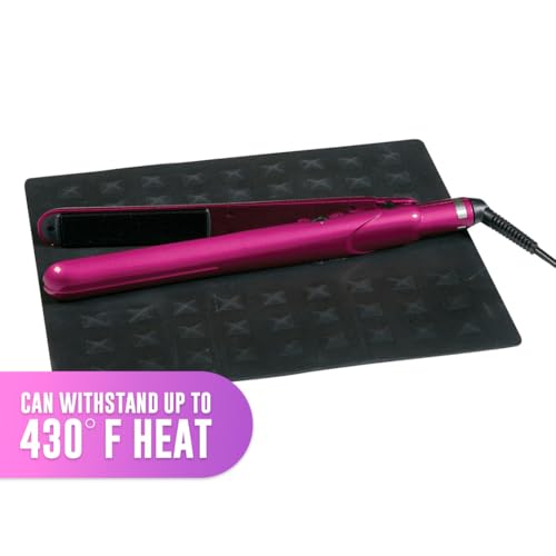 Colortrak Heat-Resistant Styling Station Mat, Silicone, 9" x 11", Black - size: 11" x 9"