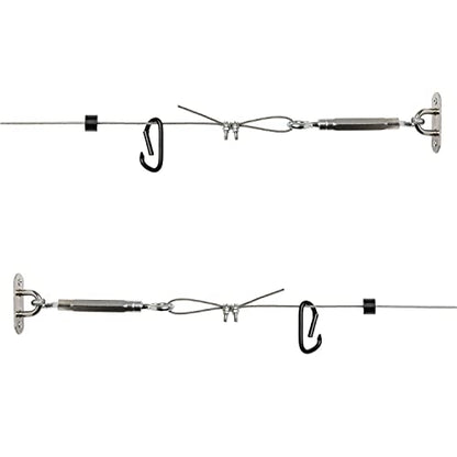 GoSports 30 ft Adjustable Wire Hanging Kit, Stainless Steel Cable System