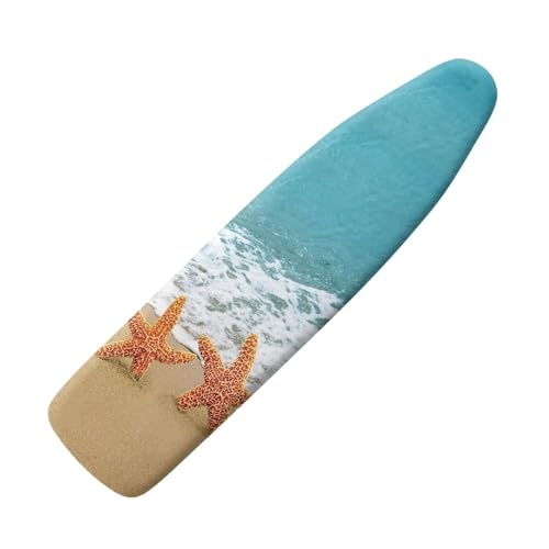 ZDCUSTOM Beach Starfish Ironing Board Covers, 15x54 Padded Ironing Board Covers, Extra-Wide Stain Resistant Thick Padding and Elasticized Edge Covers - color: Beach Starfish