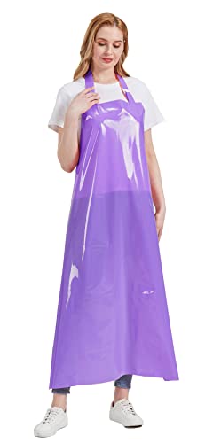 Nanxson TPU Waterproof Apron Lightweight Work Apron with Adjustable Buckle - color: Purple