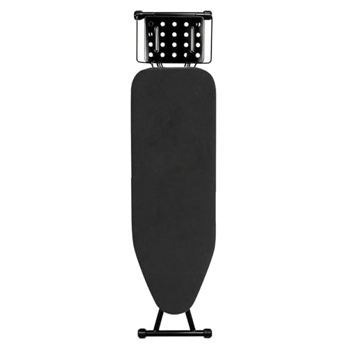 Ironing Board, 43x14 Inch Iron Board with Steam Rest, Heavy Duty Metal Frame Legs Ironing Table with Heat Resistant Cover Mat, Foldable Full Size Hanger Ironing stand (Silver, 52"L x 14"W x 34.6"H) - color: Silver