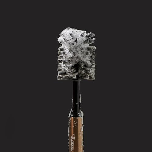 Curio Home Goods Ionic Bottle Brush, Magnetized to Stand Upright, Stainless Steel with Replaceable Head, Onyx/Black