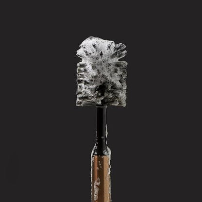 Curio Home Goods Ionic Bottle Brush, Magnetized to Stand Upright, Stainless Steel with Replaceable Head, Onyx/Black