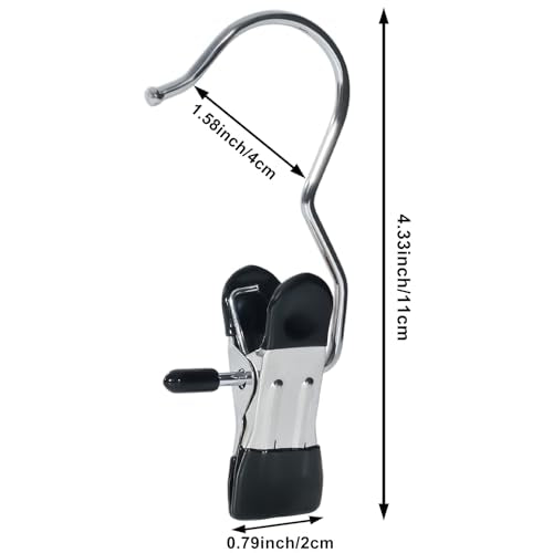 15/30Pcs Upgrade Double Head Clamp Dipped Clothespin for Laundry Hooks with Clips, Boot Holder, Hanging Clips, Portable Multifunctional Hangers Single Clip Space Saving for Jeans, Hats (30, Black) - color: Black
