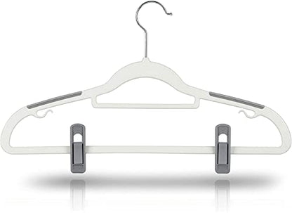 Tinfol 20pc Grey Hanger Clips, Multi-Purpose Finger Clip, Plastic Clothes PIn, Strong Pinch Grip Clips for Slim-line Clothes Skirt Pant Hangers - color: Gray, size: 20PCS