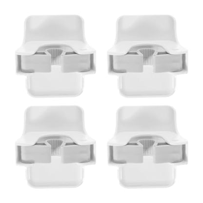 Amosfun 4Pcs Broom Holder Wall Mount Mop Grippers No Drilling Anti-Slip Mop Handle Hanger Self Adhesive Dustpan and Broom Organizer Rack