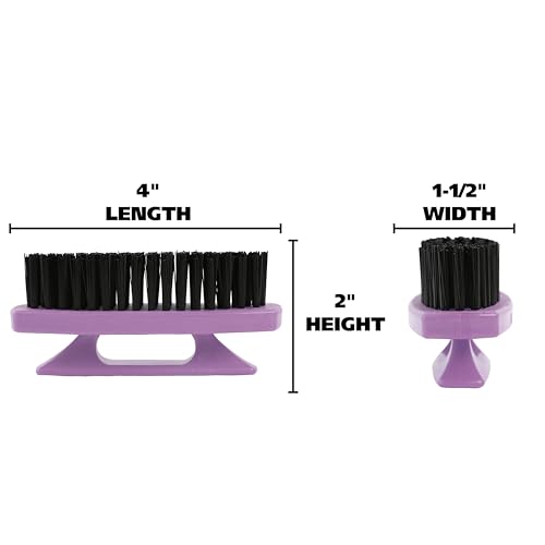 GreatNeck Nail Brush, 6 Pack Nail and Hand Scrub Brush Set, Stiff Bristles, Comfortable Scrubber Grip, Salon or Construction Quality, Gift For DIYer or Nail Techs - color: Purple