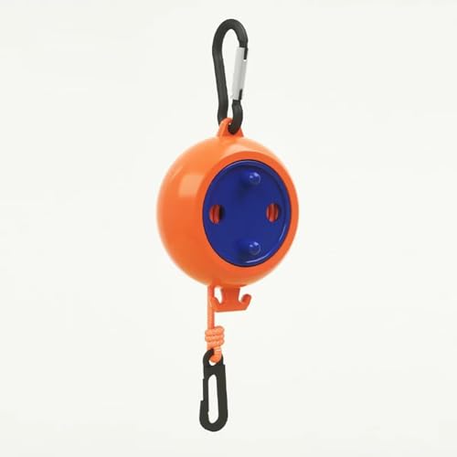 Portable Retractable Clothesline for Travel - Adjustable Stainless Steel Hooks, Compact Indoor/Outdoor Laundry Drying - color: Orange a
