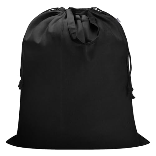 Canvas Laundry Bag 40"W x35"H, Extra Large Heavy Duty Storage Bag XXL Black - color: Black, size: XXL 40"Wx35"H┃1 Pack