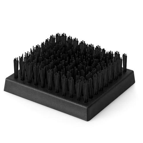 XUDAKAIXIN BBQ Replaceable Scraper Cleaning Head,Safe Nylon Bristles Barbecue Triple Scrubbers Cleaning Brush for Cast Iron Grates/ ((Only Black-Replacement Head No Grill Brush) - color: Black-replacement Head