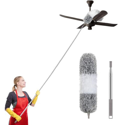 SetSail Extra-Long Dusters with Extension Pole 100-inch for Cleaning - color: White-grey, size: Duster
