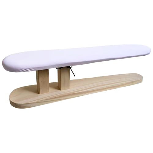 Tabletop Ironing Board Padded Small Ironing Board with Wooden Base, Chest & Sleeve Ironing Boards for Tailor, Household, Laundry Room, Apartment - size: Long