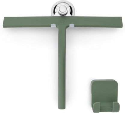 GÜTEWERK Silicone Shower Squeegee with 3-in-1 No-Drill Mount, Green, 11'' - color: Green, size: 11 Inches