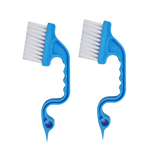 2 Pcs 2-in-1 Hand-held Groove Gap Cleaning Brush Tool for Door Window Track Venetian Blind Car Kitchen Cleaning Brushe Multipurpose