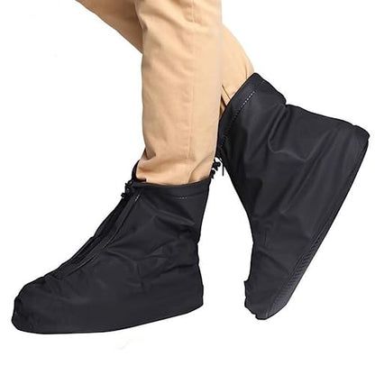 Waterproof Shoe Covers, Reusable Foldable Slip Proof Bottom Overshoes with Zipper, Keep Shoes Dry for Gardening Cycling Fishing Walking in Rain Snow and Mud - size: X-Large