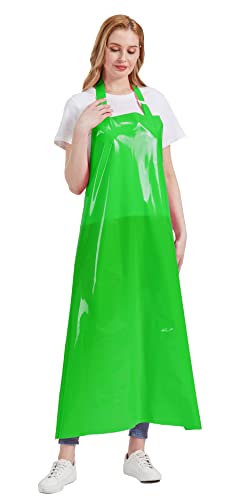 Nanxson TPU Waterproof Apron Lightweight Work Apron with Adjustable Buckle - color: Green