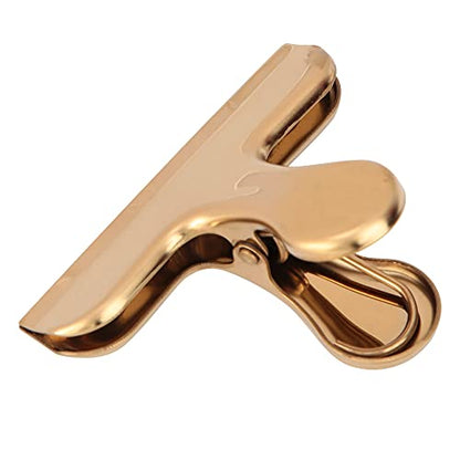 Fdit Brass Vintage Retro Clip Bill Holder with Stainless Steel - Golden T Clip