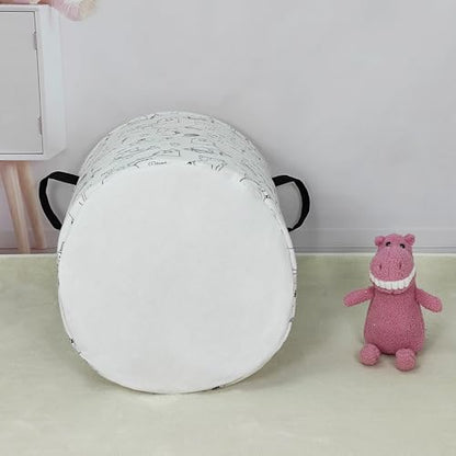 Round Laundry Basket Collapsible Storage Hamper Organizer Cat - color: Cat