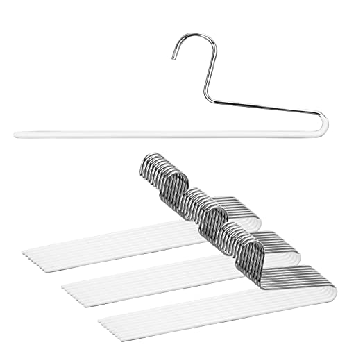 Mawa by Reston Lloyd Non-Slip Space Saving Clothes Hanger with Single Rod for Pants, Style KH/1, Set of 30, White - color: Set of 30, size: White
