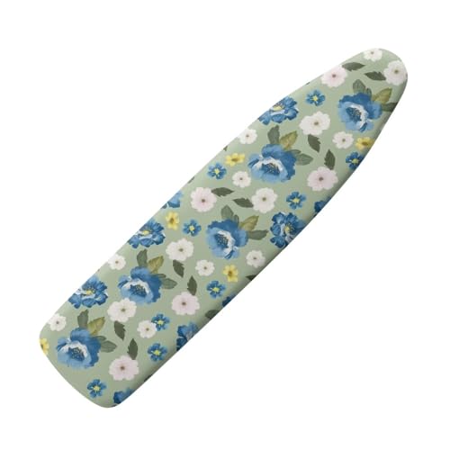 Blue Flower Ironing Board Cover and Pad Elastic Edge for Standard Size Stretch Iron Board Cover Easy Installation Ironing Boards Covers - color: Blue Flower 2