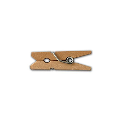 LWR CRAFTS Wooden Mini Clothespins 200 Per Pack 1" 2.5cm (Natural) - color: Natural