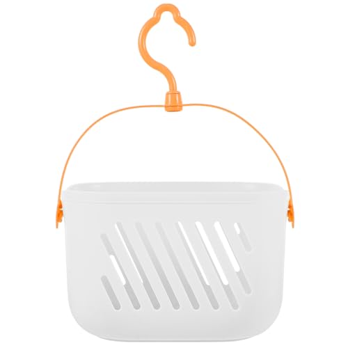 Baluue Hanging Shower Basket with Hook 12.59X8.46X4.92In Plastic Bathroom Organizer for Toiletries Cosmetics Cleaning Supplies Space-Saving Storage - color: White, size: 32.00X21.50X12.50CM