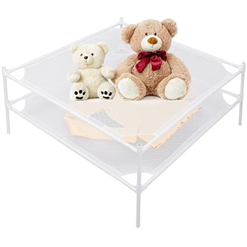 2-Layer Mesh Sweater & Clothes Drying Rack Indoor Outdoor White - size: 2-Layer