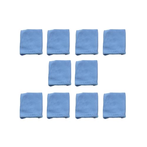 Montessori Microfiber Finger Mitts (10 Pack) – 1.5" × 1.8" Mini Mitts for Dusting, Polishing, and Care of The Environment Activities (Blue) - color: Blue