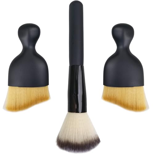 3 Pack Exquisite Microfiber Duster Brushes, Feather Duster,Car Interior Cleaning Brush - Cleaning Tool Efficient Dust Removal for Car Interior, Computers, Keyboards, Photo Frames, Digital Devices