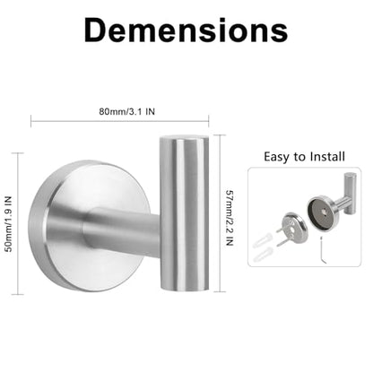 NearMoon Bath Towel Hooks- SUS 304 Stainless Steel Robe Hook Holder, Heavy Duty Coat Hook for Bathroom Livingroom Hotel Kitchen Garage, Wall Mounted (Brushed Nickel, 16 Pack) - color: Brushed Nickel, size: 16 Pack
