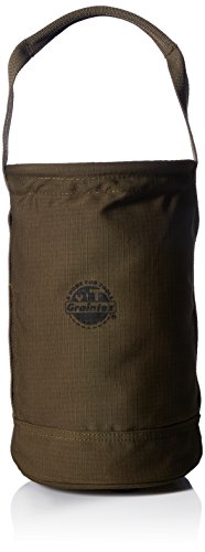Graintex Canvas Utility Bucket 9.5"x14", Round Tool Bucket, Reinforced Base & Carry Handle, Ripstop Canvas, Ideal Multi-Purpose Bag for Jobsite, Gardening, Home Use, Tool Storage (Hunter Green) - color: Hunter Green