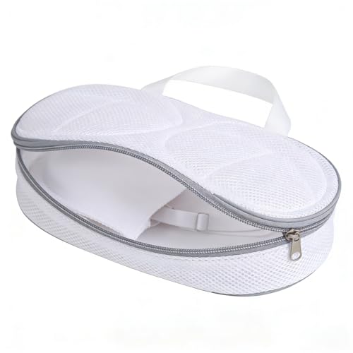 Bra Wash Bag Set, Mesh Laundry Washing Bags with Premium Zipper for Bra, Foldable Mesh Lingerie Underware Wash Bags Protector for Washing Machine - color: Grey