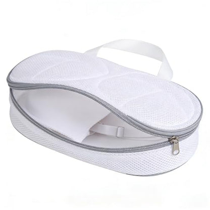 Bra Wash Bag Set, Mesh Laundry Washing Bags with Premium Zipper for Bra, Foldable Mesh Lingerie Underware Wash Bags Protector for Washing Machine - color: Grey