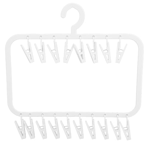 Zerodeko 18-Clip Clothes Drying Rack Hanging Clothes Drying Rack for Socks Sweater Drying Space Saving Hanger for Indoor Outdoor Laundry Air Drying
