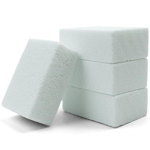 Non Scratch Grillstone Magic Blackstone Block Cleaner Clean Brick Stone Scraper for Removing Stains，Pool, Baking Steel,Oven, Flat Top Cookers, Utensils, Toilet, Hard Skin Callus Remover, 4 pack, White - color: 4 White