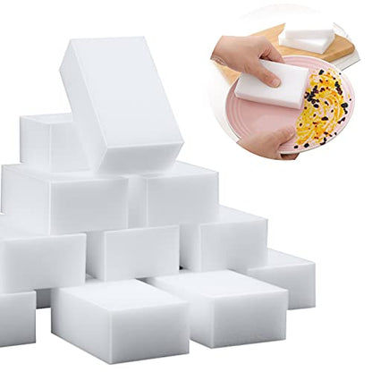 30 Pack Magic Sponge Eraser Extra Thick and Long Lasting Melamine Cleaning Sponges in Bulk - Multi Surface Power Scrubber Foam Cleaning Pads - Bathtub, Floor, Baseboard, Bathroom, Wall Cleaner - size: 30