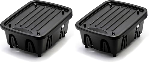 Camco RV Mini Dish Drainer & Tray - Features a Sloped Drain Tray Design,Heavy-Duty Construction - Ideal for Small Spaces,Apartments,Boats, and More -9.5"L x 11.7"W x 4.75"H - Black (43512)(Pack of 2) - size: (Pack of 2)